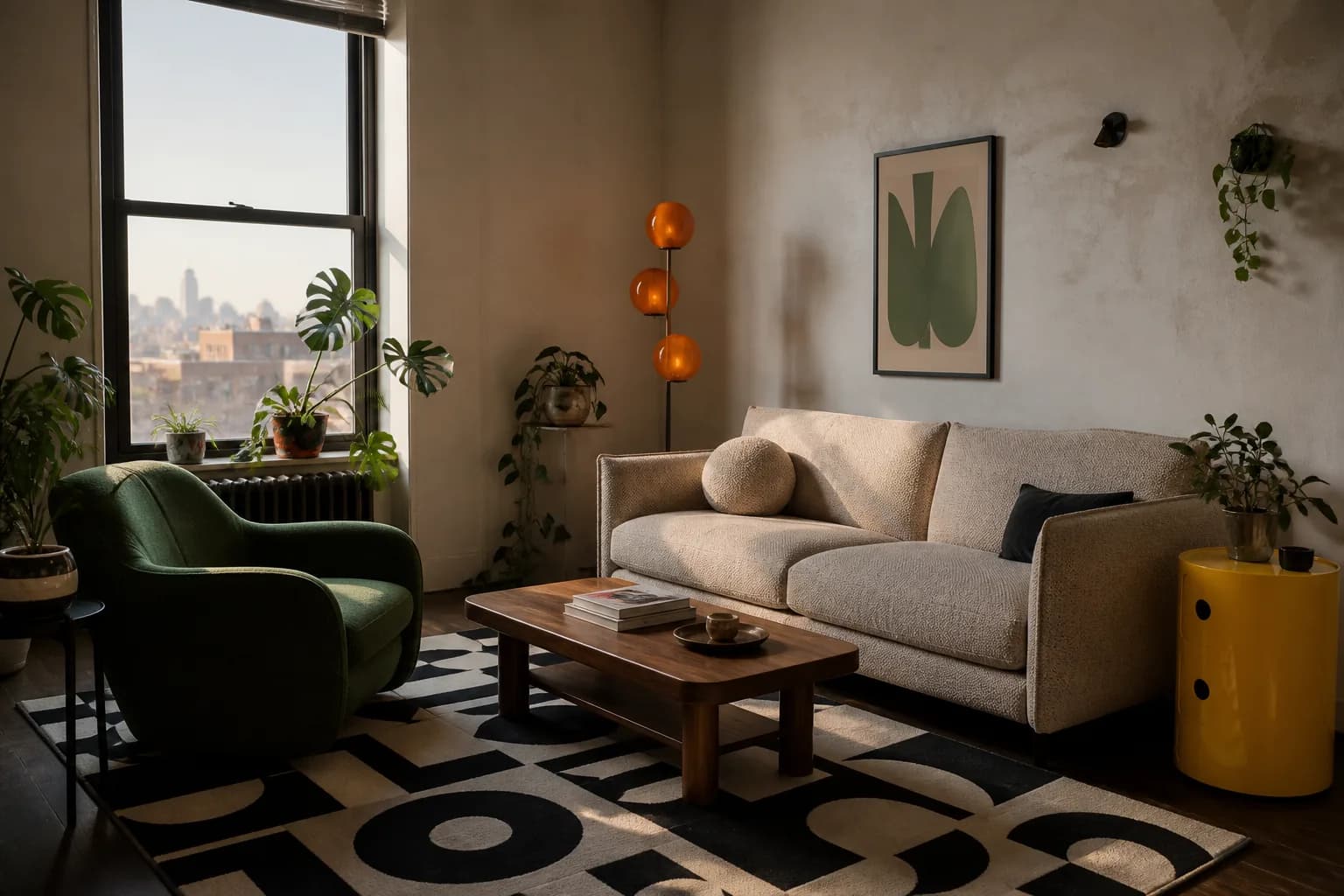 Colorful, thoughtfully furnished city apartment